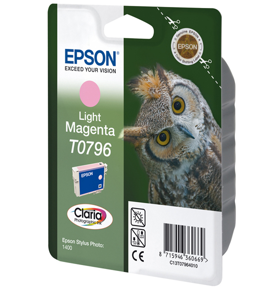 Cartucho Tinta Epson T0796 Magenta Claro Original