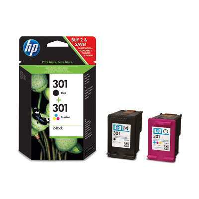 Pack Cartuchos Hp 301 Negro + Color Original