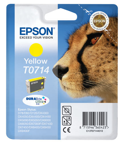 Cartucho Tinta Epson T0714 / C13T07144011 Amarillo Original