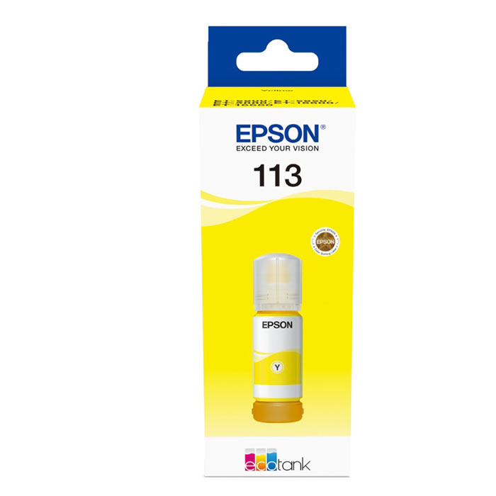 Botella Tinta Epson 113 Amarillo Original