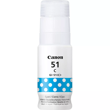 Botella Tinta Canon GI51 Cian Original
