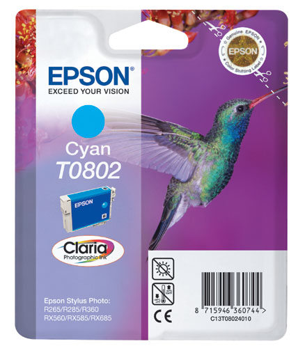 Cartucho Tinta Epson T0802 / C13T08024011 Original