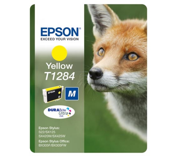 Cartucho Tinta Epson T1284 / C13T12844011 Amarillo Original