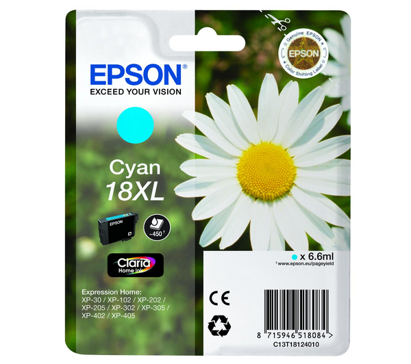 Cartucho Tinta Epson T1812 / C13T18124010 Cian Original