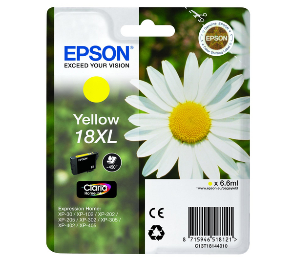 Cartucho Tinta Epson T1814 / C13T18144010 Amarillo Original