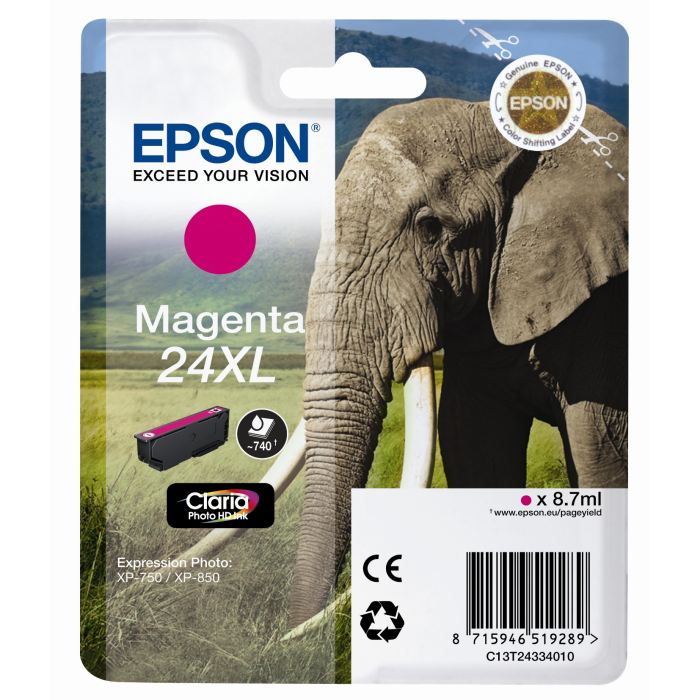 Cartucho Tinta Epson T2433 Magenta Original