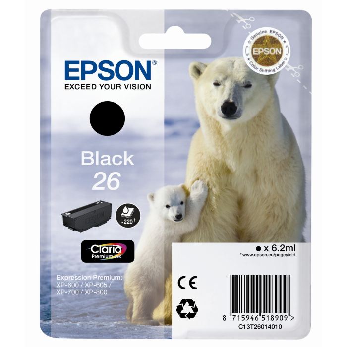 Cartucho Tinta Epson T2601 Negro Original