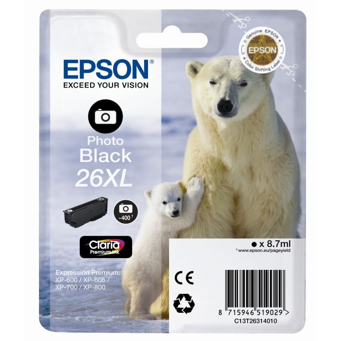 Cartucho Tinta Epson T2631 Negro Original