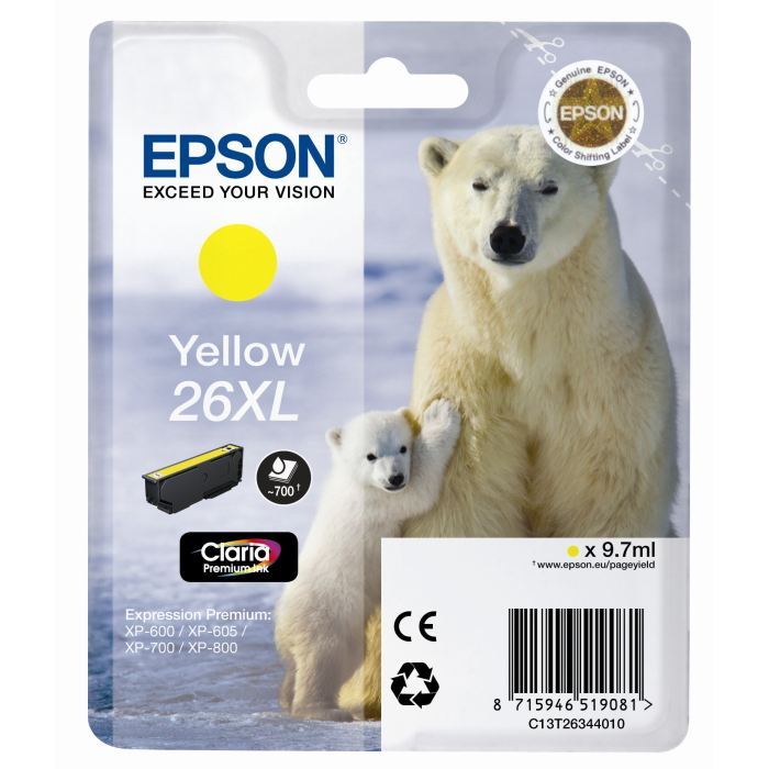 Cartucho Tinta Epson T2634 Amarillo Original