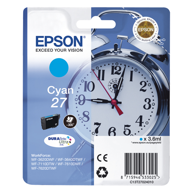 Cartucho Tinta Epson T2702 Cian Original