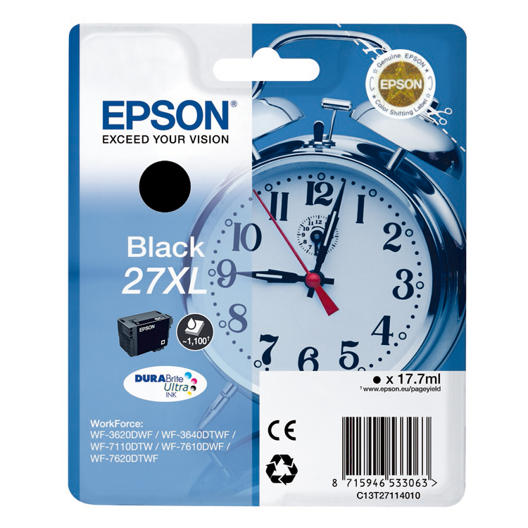 Cartucho Tinta Epson T2711 / C13T27114010 Negro Original