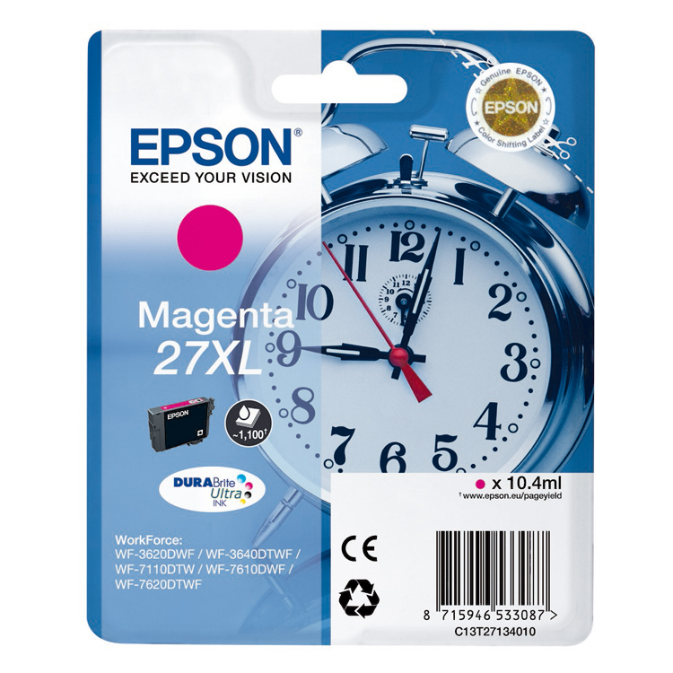 Cartucho Tinta Epson T2713 / C13T27134010 Magenta Original