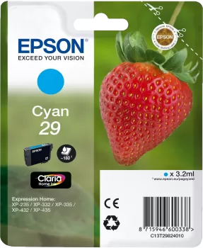 Cartucho Tinta Epson T2982 / C13T29824010 Cian Original