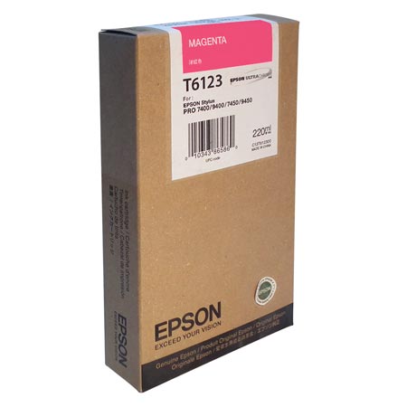 Cartucho Tinta Epson T6123 / C13T612300 Magenta Original