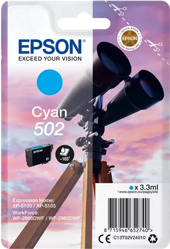 Cartucho Tinta Epson 502 Cian Original