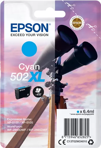 Cartucho Tinta Epson 502XL Cian Original