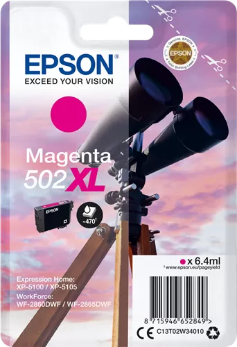 Cartucho Tinta Epson 502XL Magenta Original