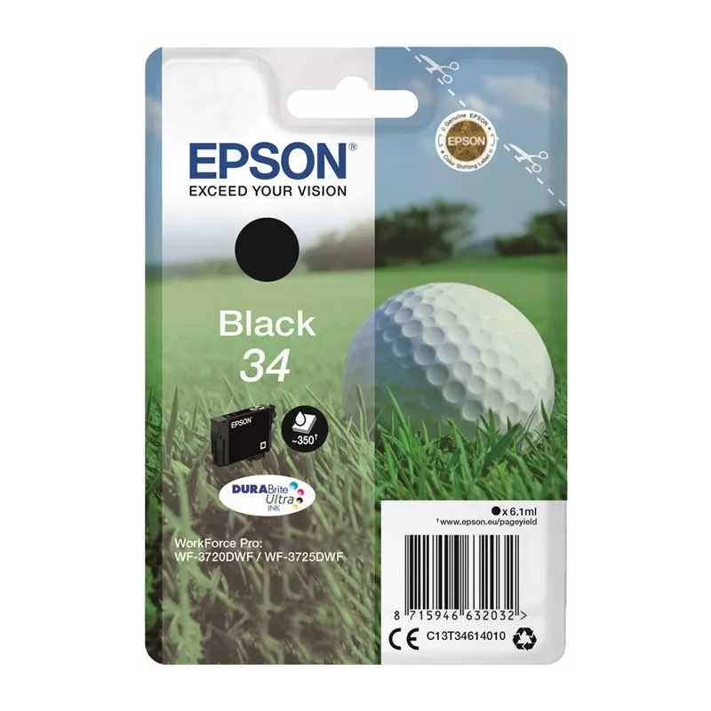 Cartucho Tinta Epson T3461 Negro Original