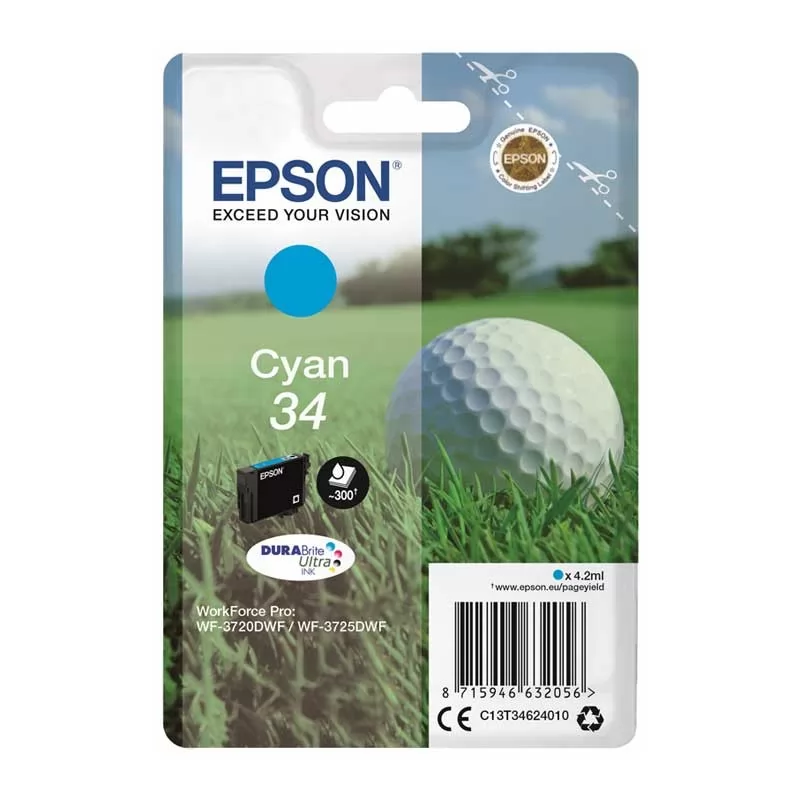 Cartucho Tinta Epson T3462 Cian Original