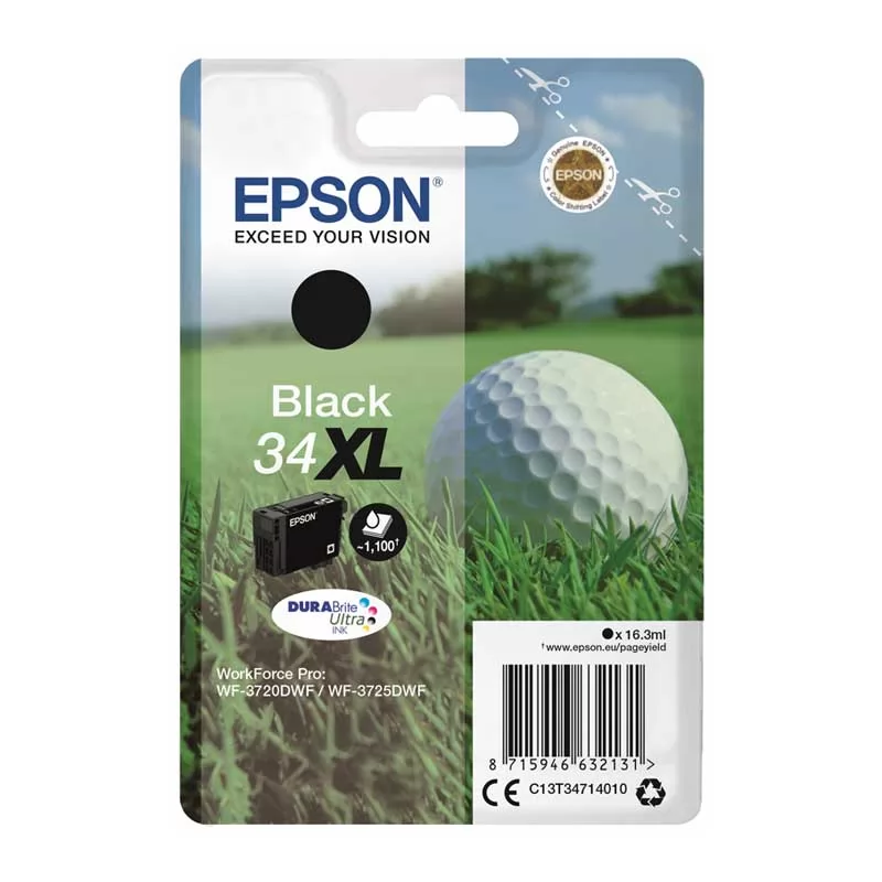 Cartucho Tinta Epson T3471 XL Negro Original