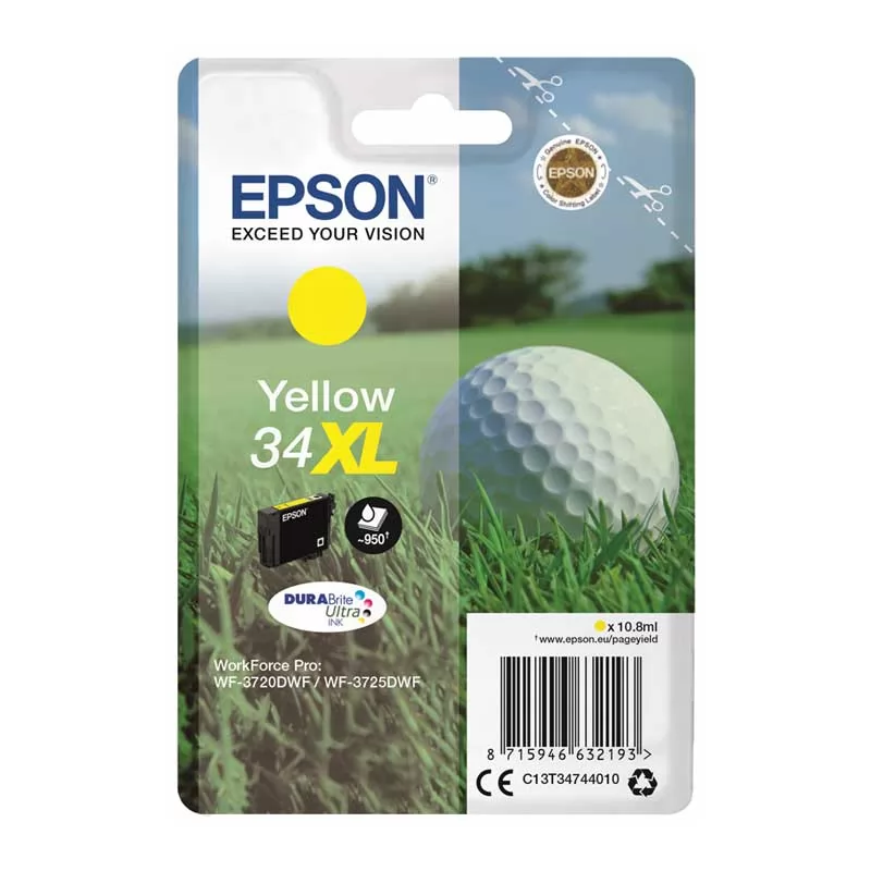 Cartucho Tinta Epson T3474 XL Amarillo Original