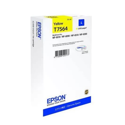 Cartucho Tinta Epson T7564 Amarillo Original