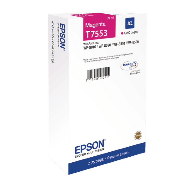 Cartucho Tinta Epson T7553 Magenta Original