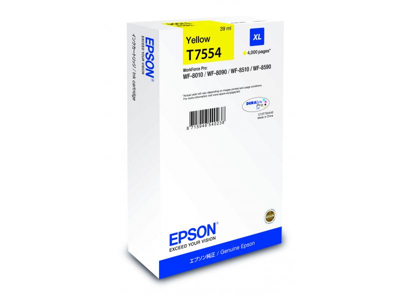 Cartucho Tinta Epson T7554 Amarillo Original