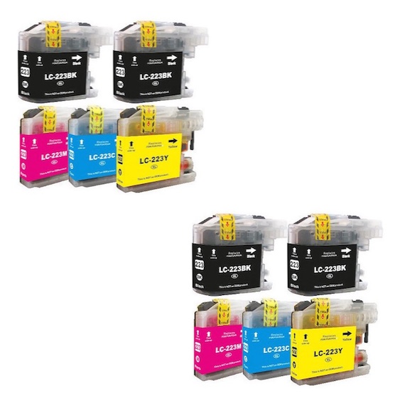 Pack 10 Cartuchos Tinta Brother LC223 Compatible 