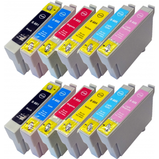 Pack 12 Cartuchos Epson T0801 T0802 T0803 T0804 T0805 T0806 Compatibles 