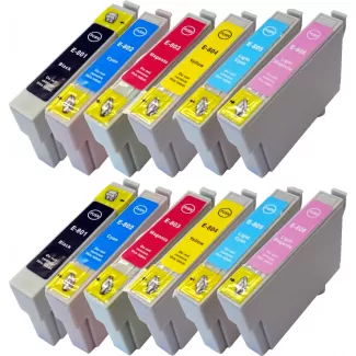 Pack 12 Cartuchos Epson T0801 T0802 T0803 T0804 T0805 T0806 Compatibles