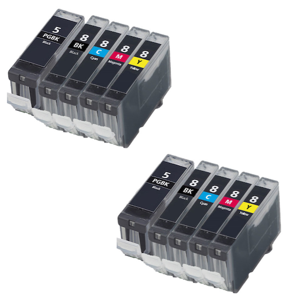 Pack 10 Cartuchos Tinta Canon PGI5 CLI8 Compatibles 