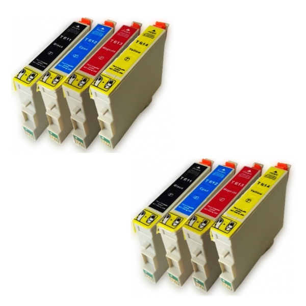 Pack 8 Cartuchos Epson T0611 T0612 T0613 T0614 Compatibles