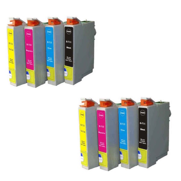 Pack 8 Cartuchos Epson T0711 T0712 T0713 T0714 Compatibles