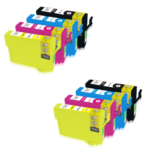 Pack 8 Cartuchos Epson T1281 T1282 T1283 T1284 Compatibles