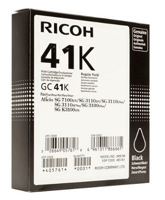 Cartucho Tinta Ricoh GC-41K / 405761 Negro Original